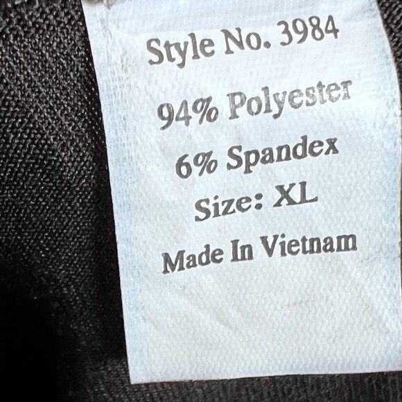 Elegant Moments long ruched tie sleeve sexy black crop top size XL - Picture 9 of 9